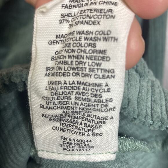 Avec Les Files Green Corduroy Cropped Jacket Women's Small - Picture 6 of 7